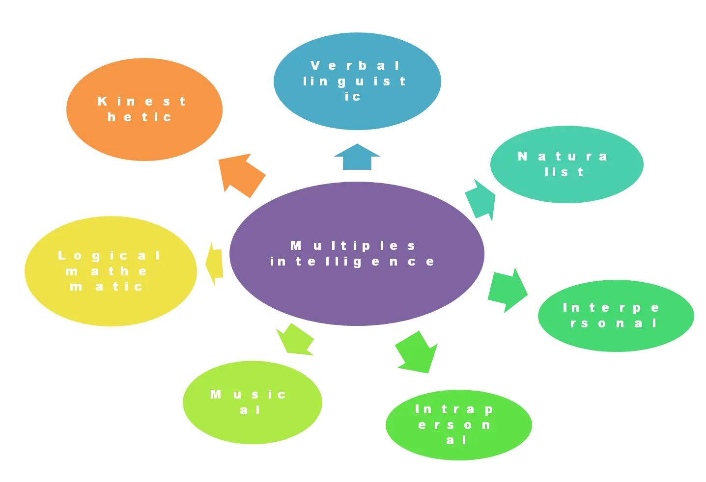 Colorful Multiple Intelligence Diagram