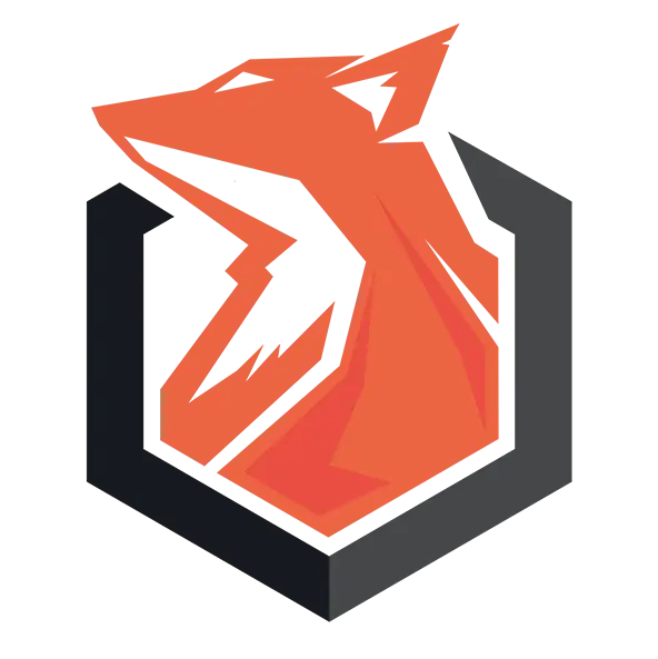 Stylized Orange Fox Logo Design