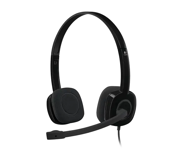 Black Wired Headphones with Microphone