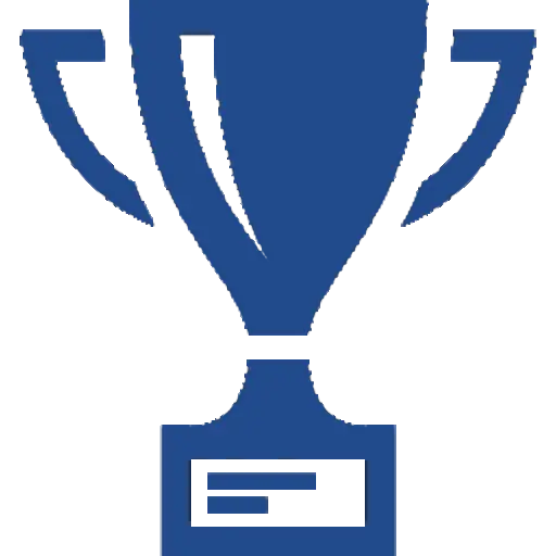 Blue Trophy Illustration