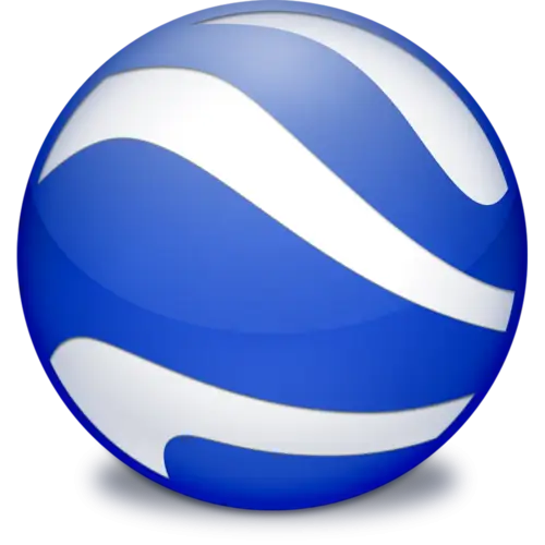 Blue World Globe with White Patterns