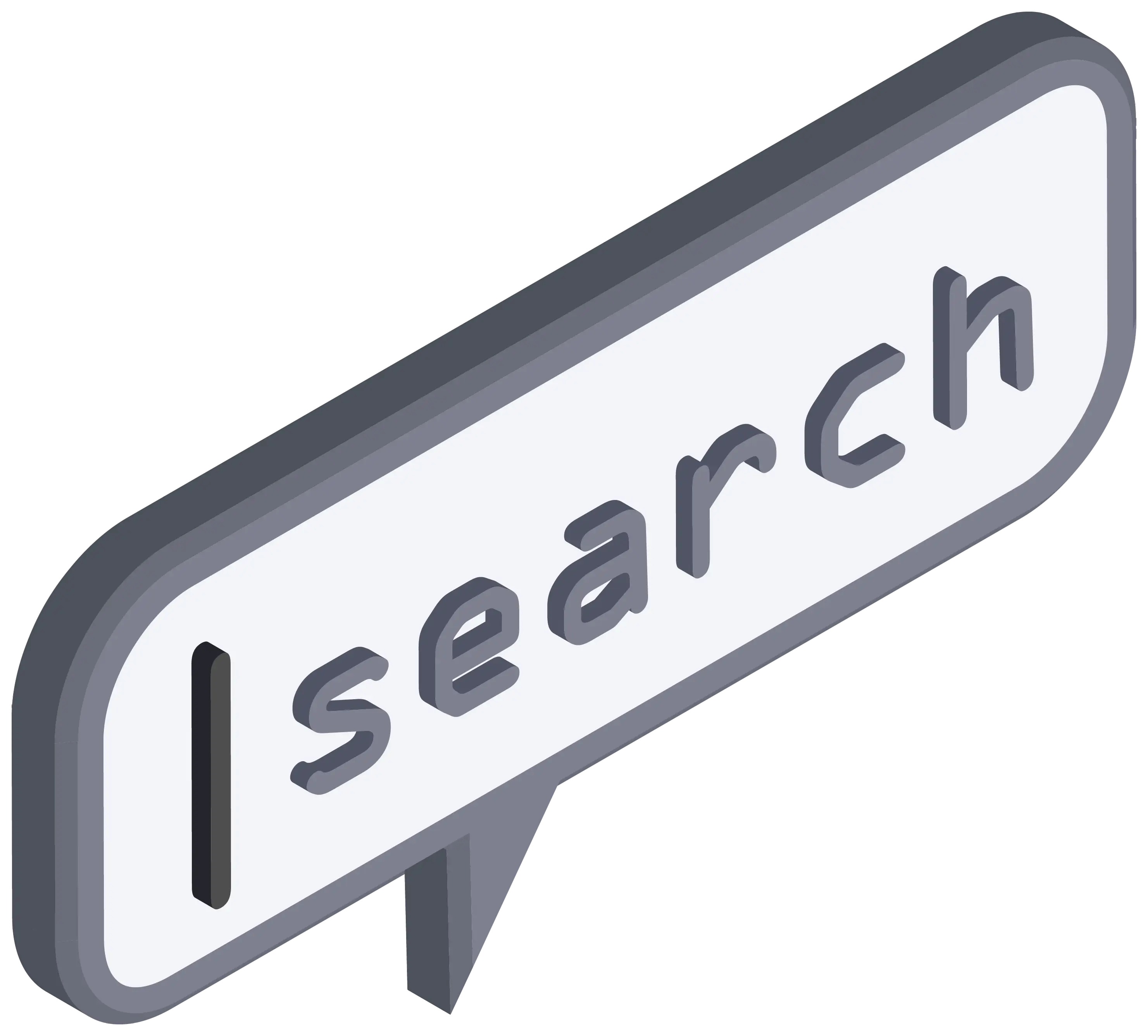 Gray Search in Speech Bubble