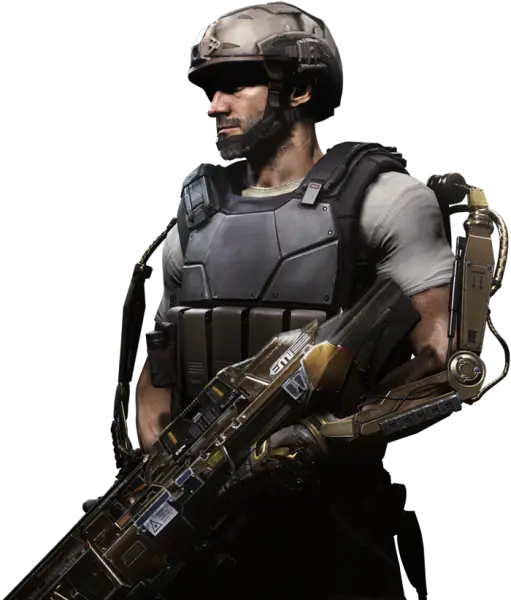 Military Soldier Equipped with Combat Gear Illustration