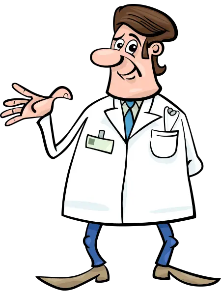Friendly Cartoon Doctor Character Illustration