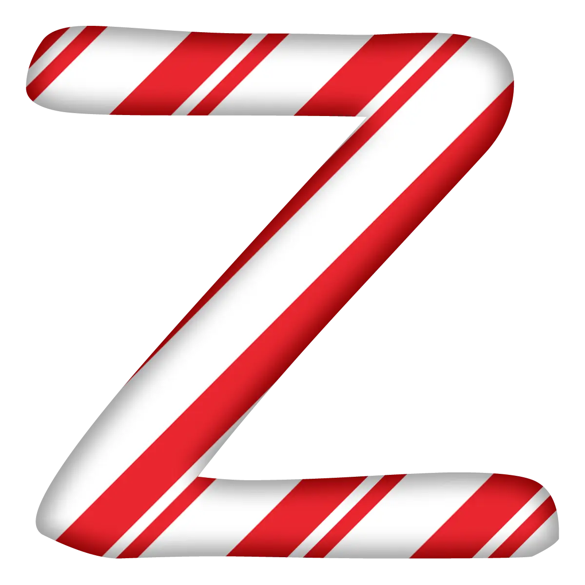 Candy Cane Z Letter for Christmas