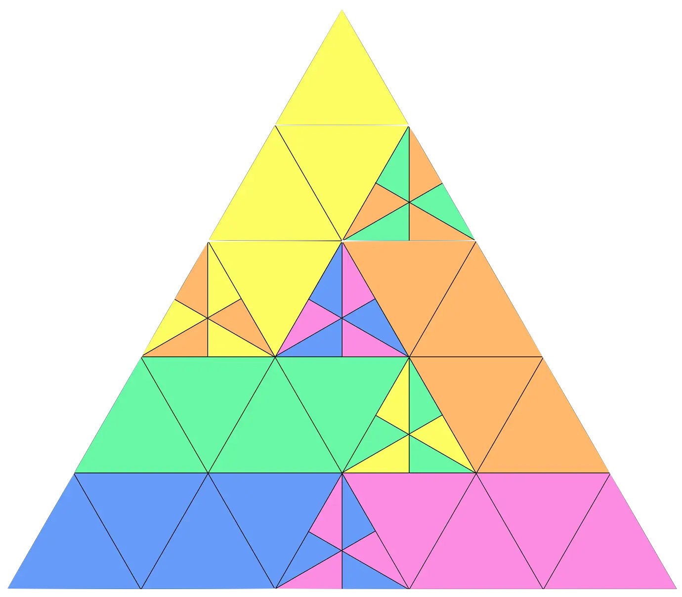 Colorful Triangles Geometric Pattern