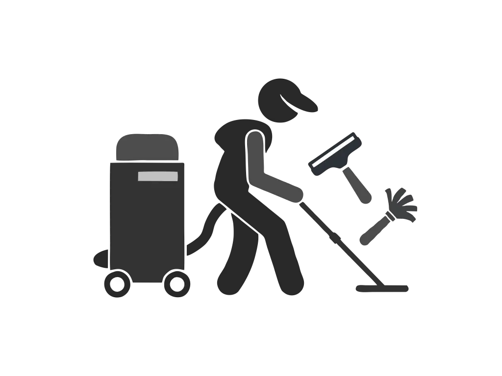Cleaning Worker in Action