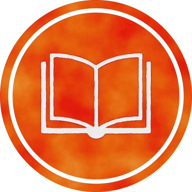 Orange Open Book Icon