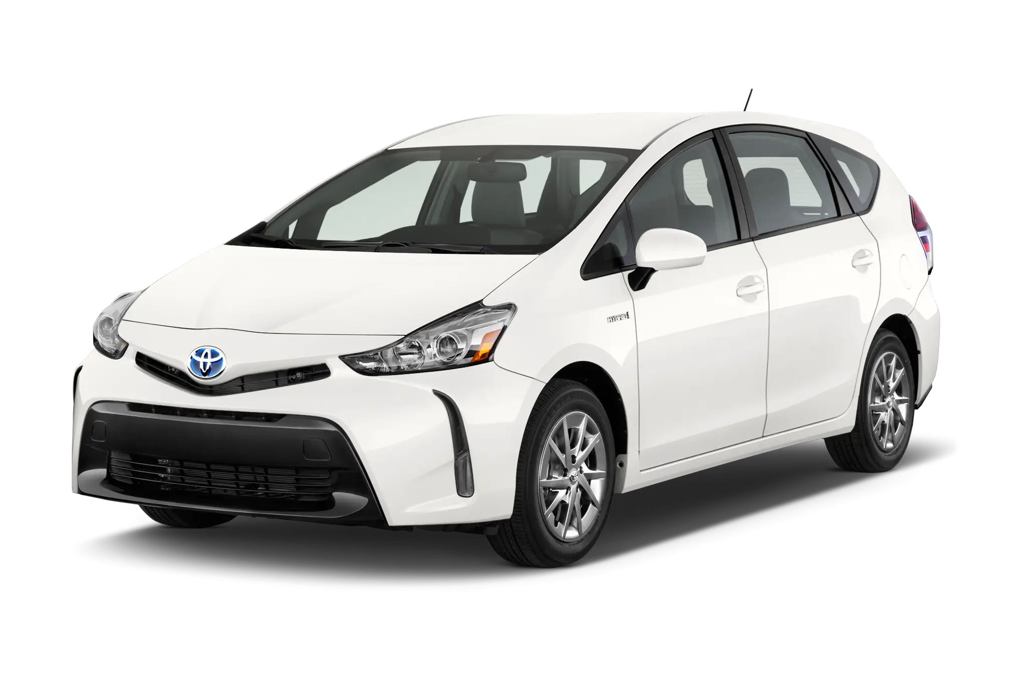 Modern White Hybrid Car