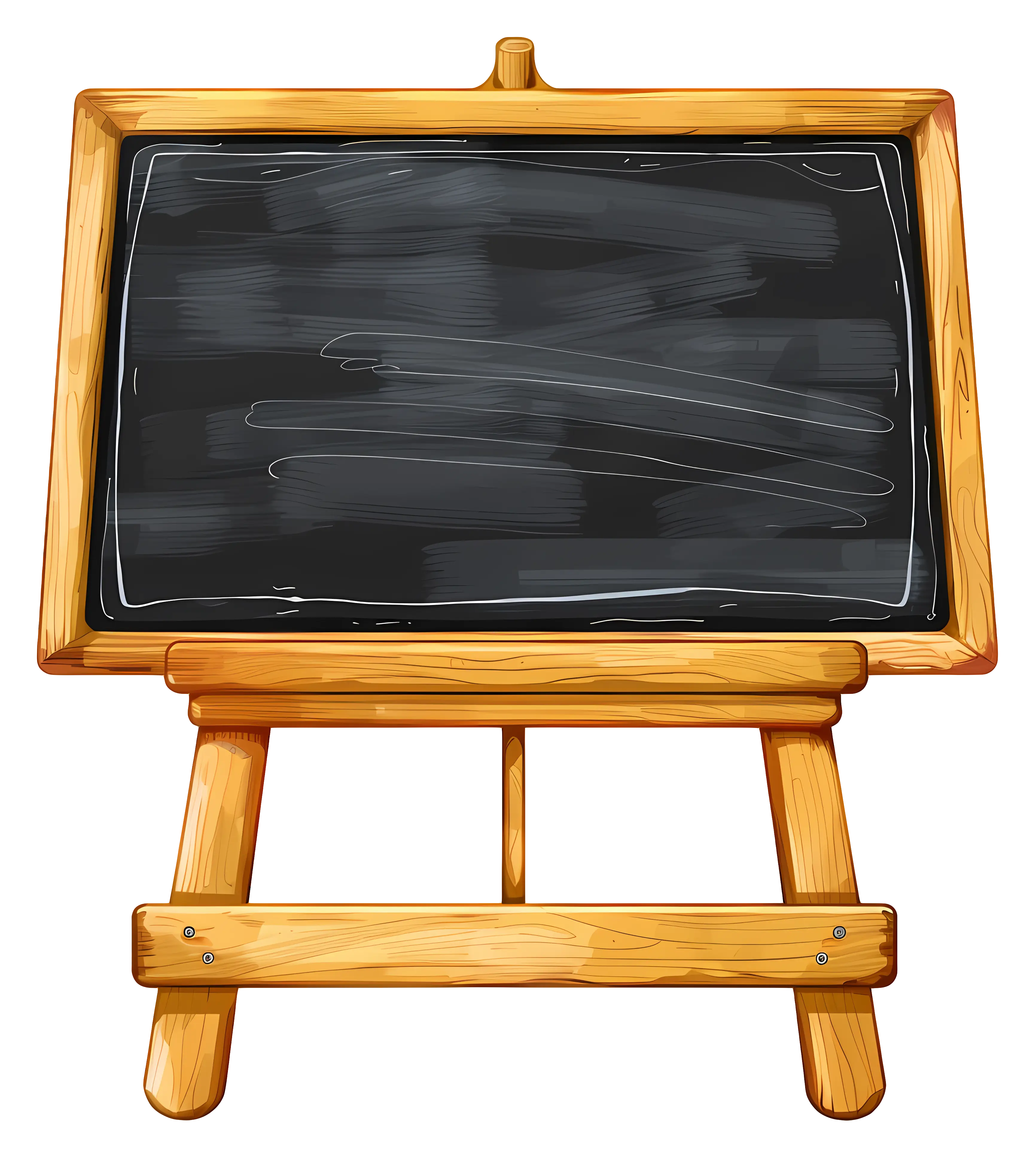 Chalkboard on Wooden Stand for Classroom Use
