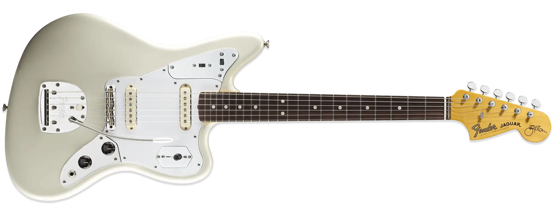 Electric Guitar with White Body