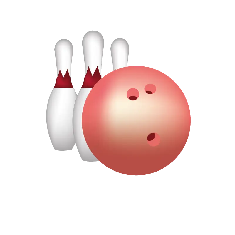 Bowling Ball and Pins Illustration