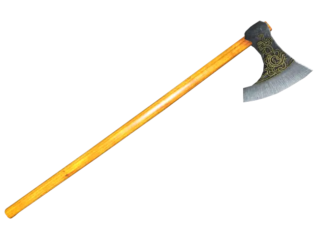 Traditional Axe with Wooden Handle