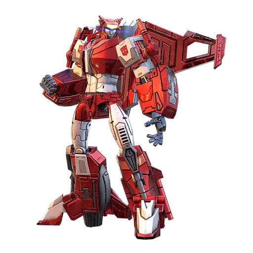 Red and White Robot Action Figure