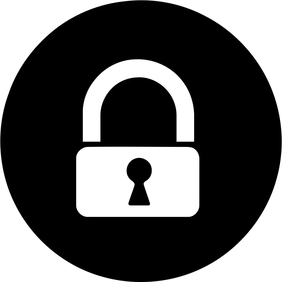 Black Lock Icon for Security Concept