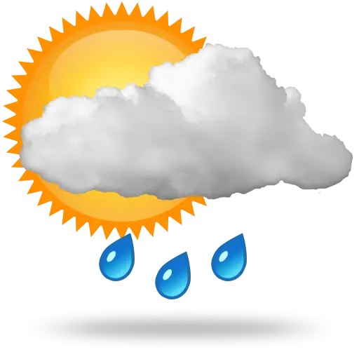 Sun, Cloud, and Rain Weather Icon