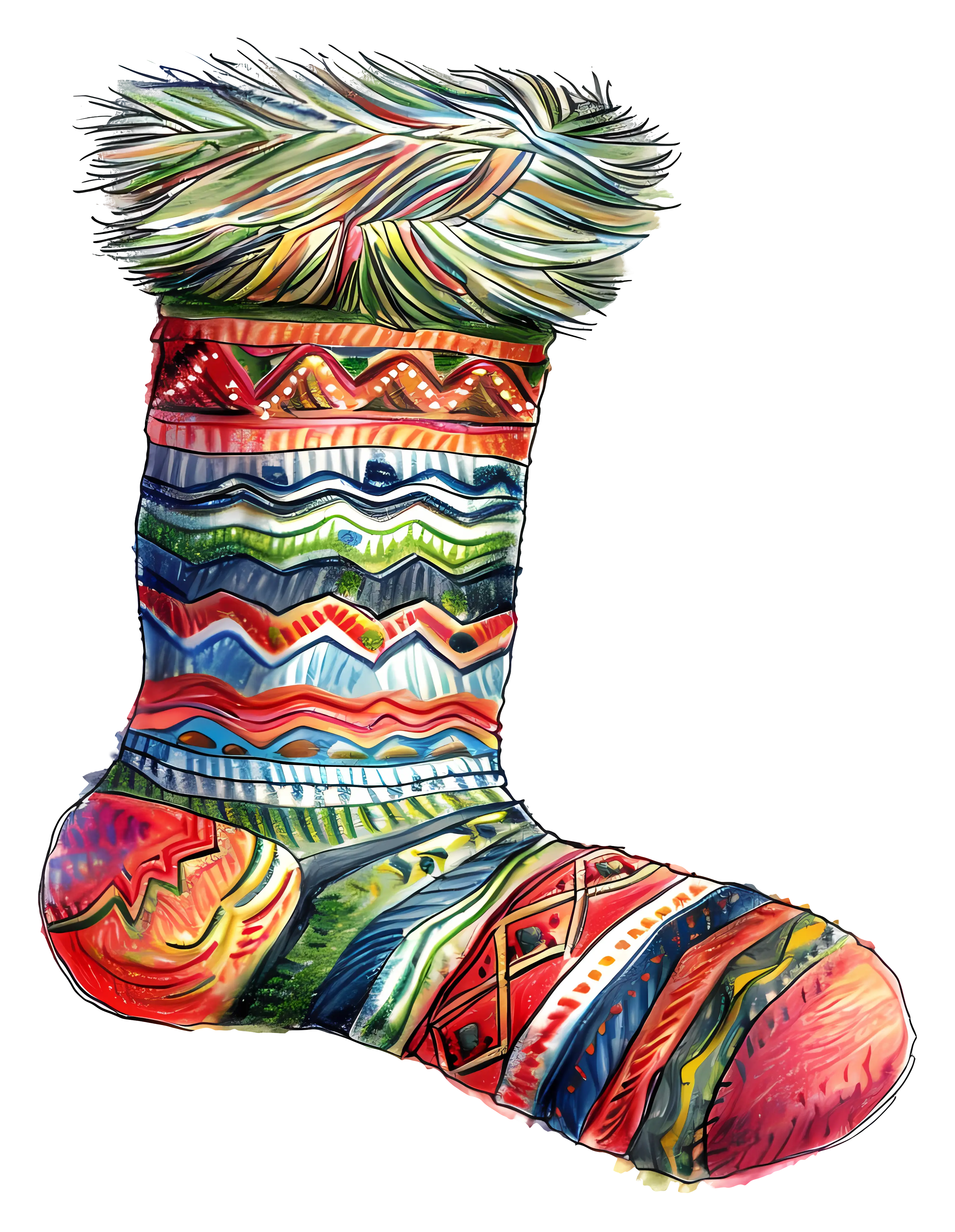 Colorful Patterned Sock