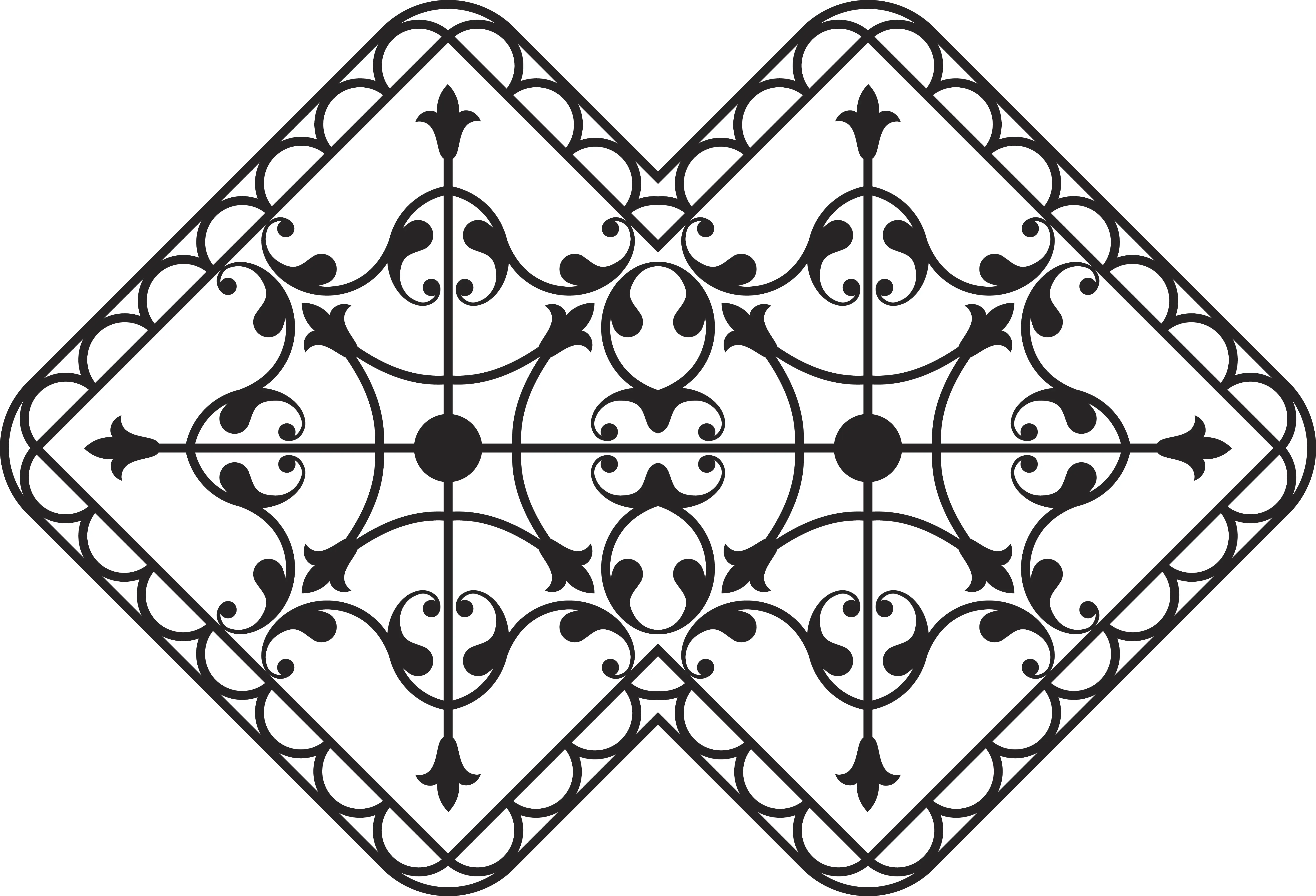 Decorative Wrought Iron Pattern Design