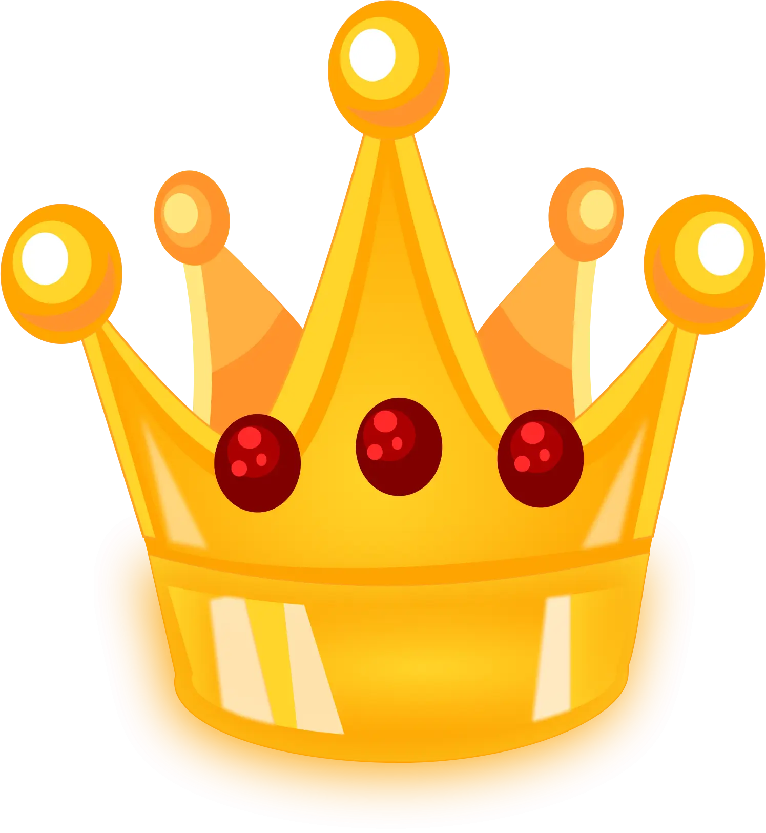 Golden Crown with Red Jewels
