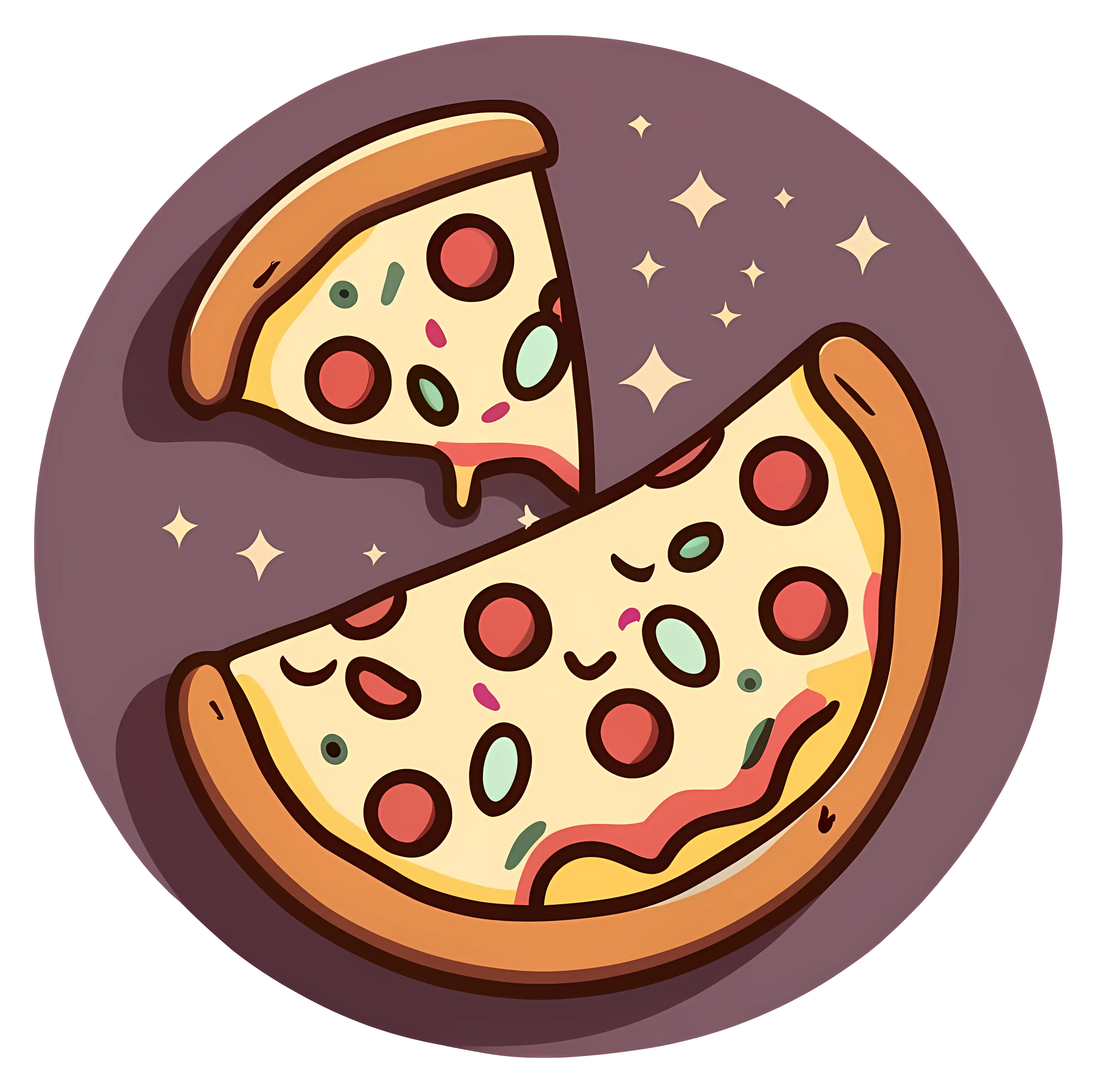 Cute Cartoon Pizza Slice