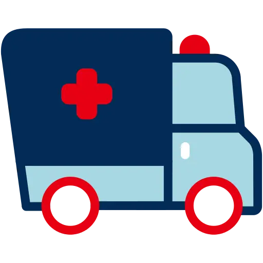 Cartoon Ambulance for Medical Emergency