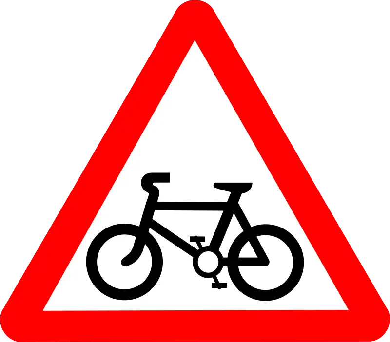 Bicycle Warning Sign