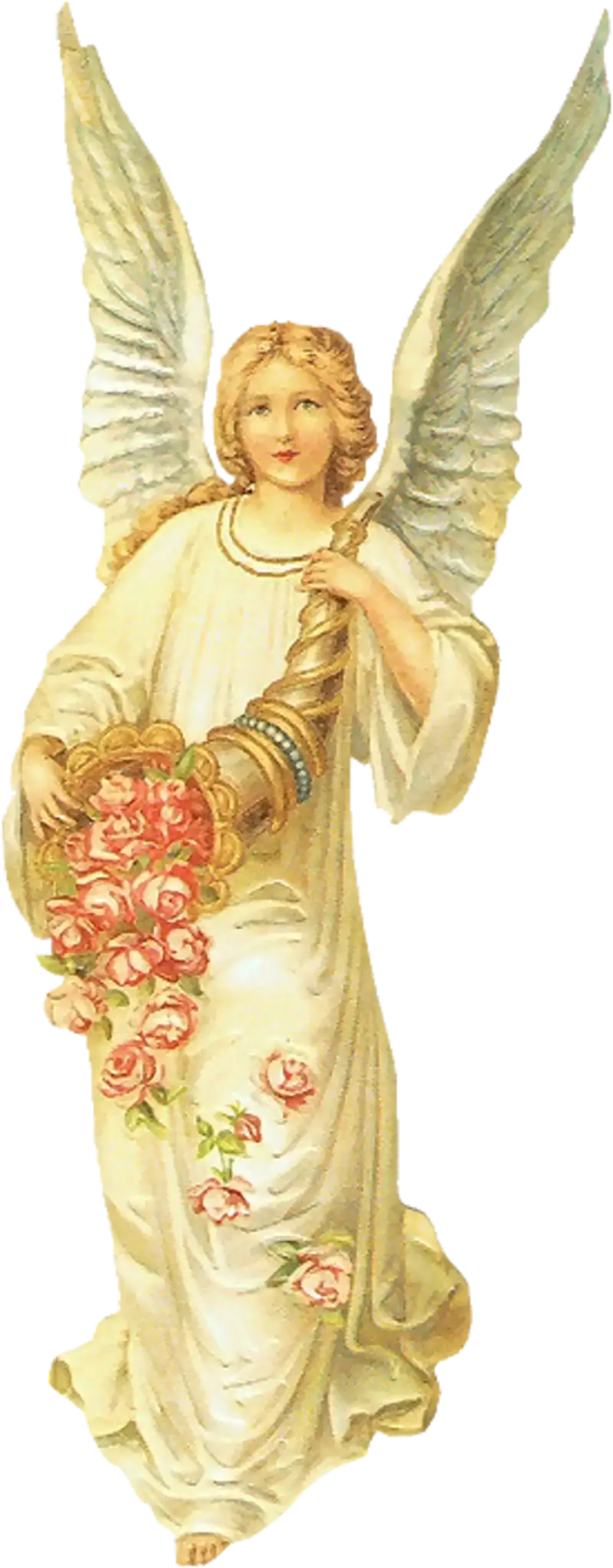Angel with Cornucopia and Flowers