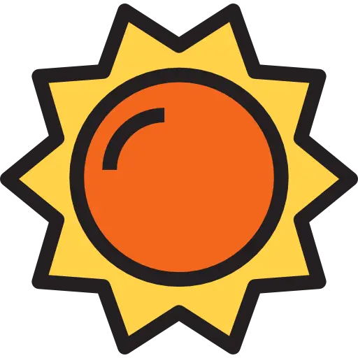 Simple Sun Icon with Bright Design