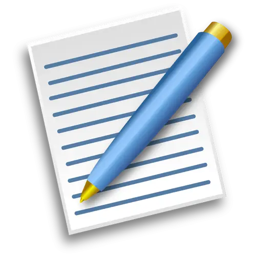 Blue Pen and Notepad Stationery Illustration