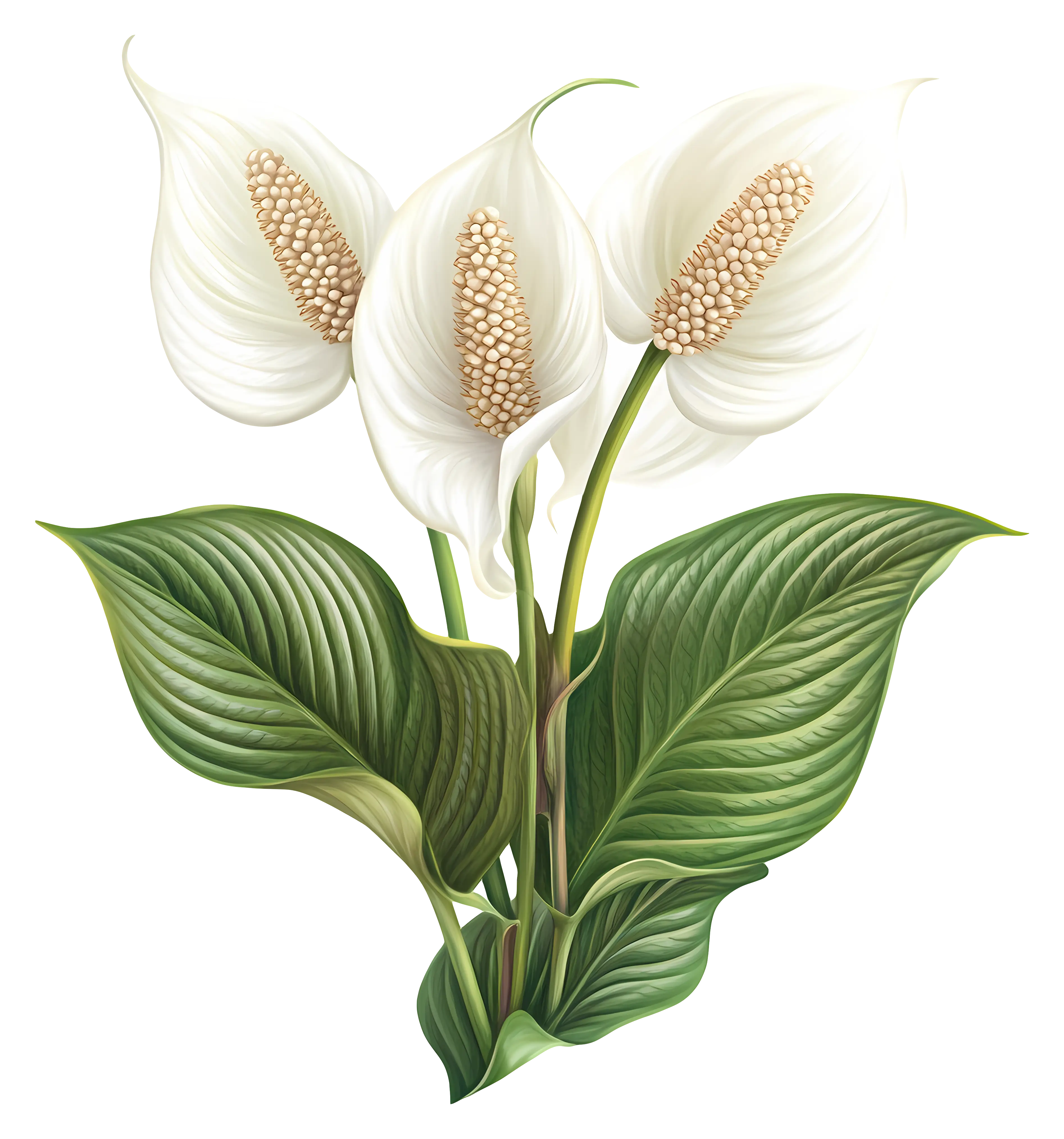 White Calla Lilies Illustration