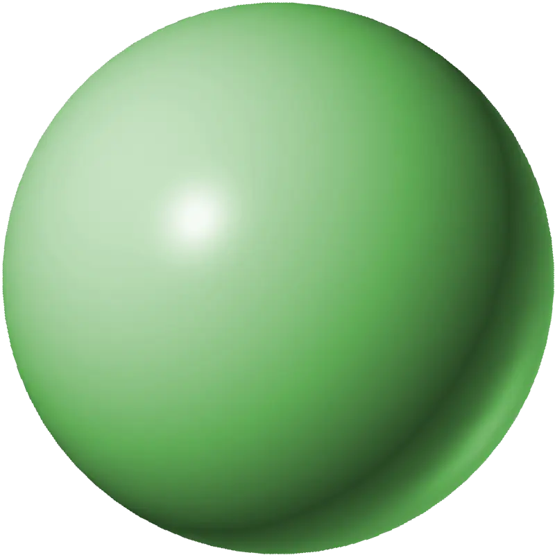 Green Sphere with 3D Look