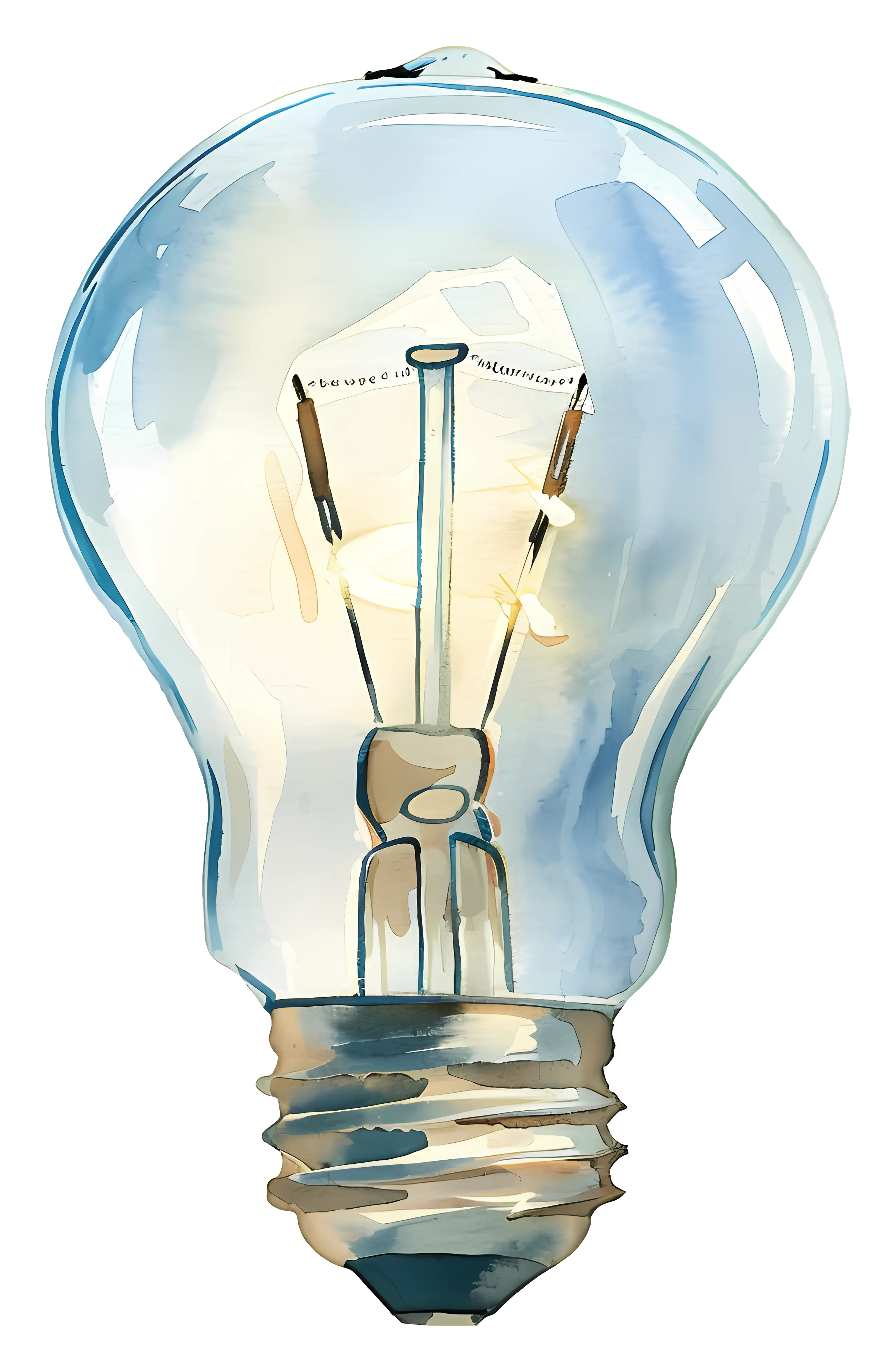 Watercolor Light Bulb Illustration