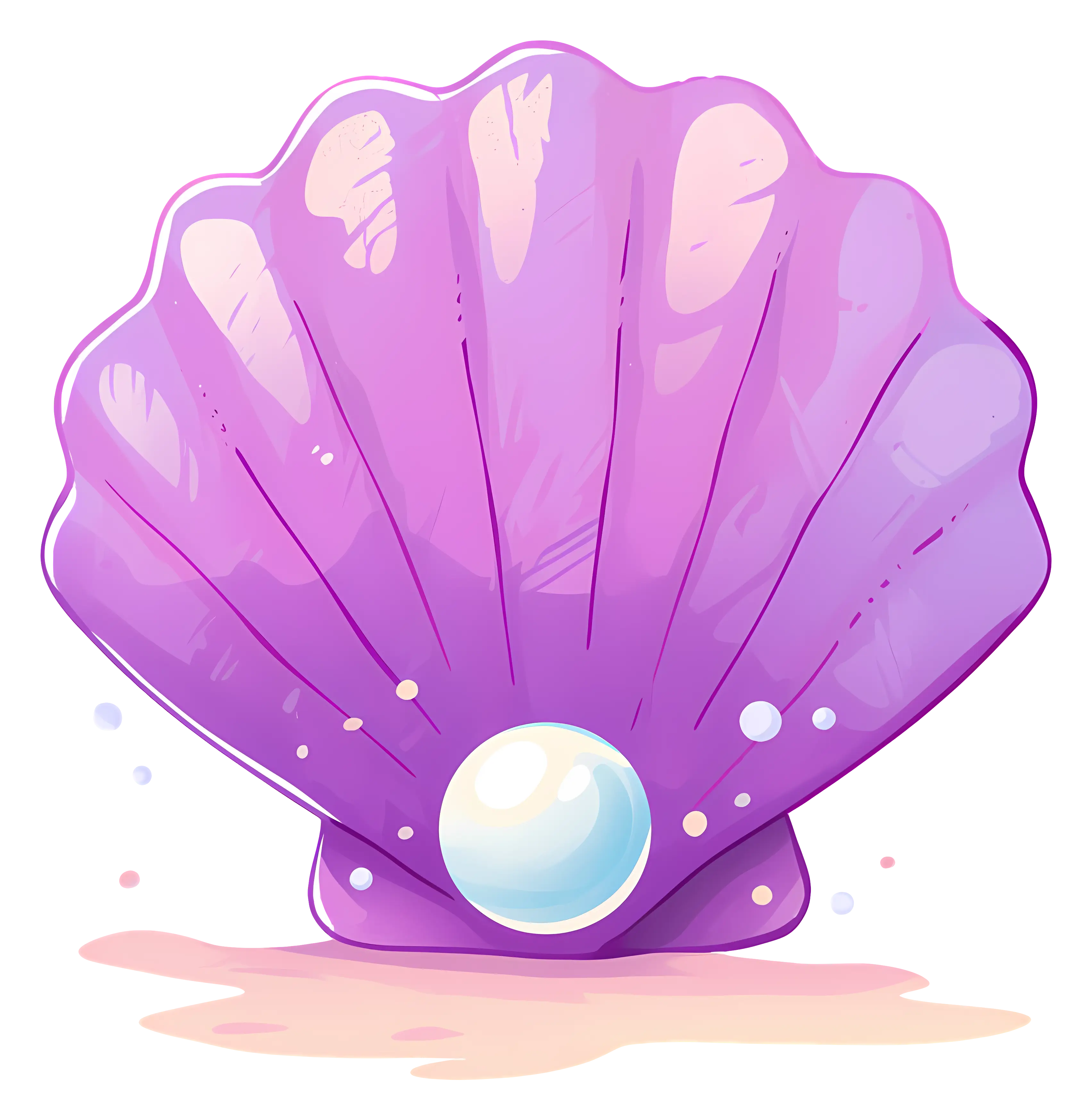 Purple Shell with Shining Pearl