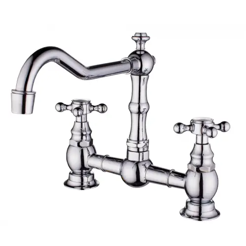 Chrome Faucet with Dual Handles