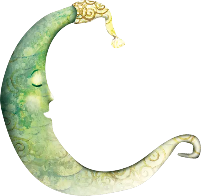 Crescent Moon with Face