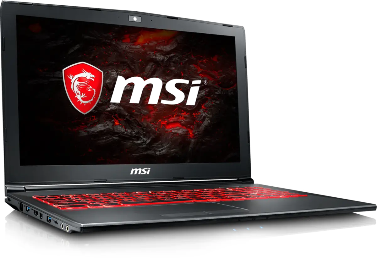 MSI Gaming Laptop with Red Backlit Keyboard