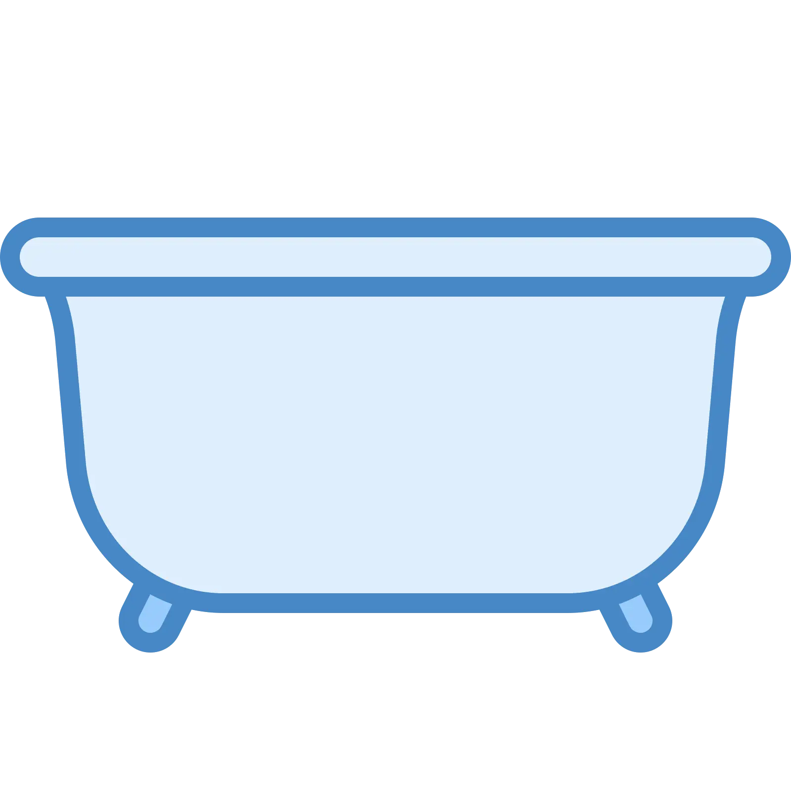 Blue Bathtub Icon for Home Bathroom Design
