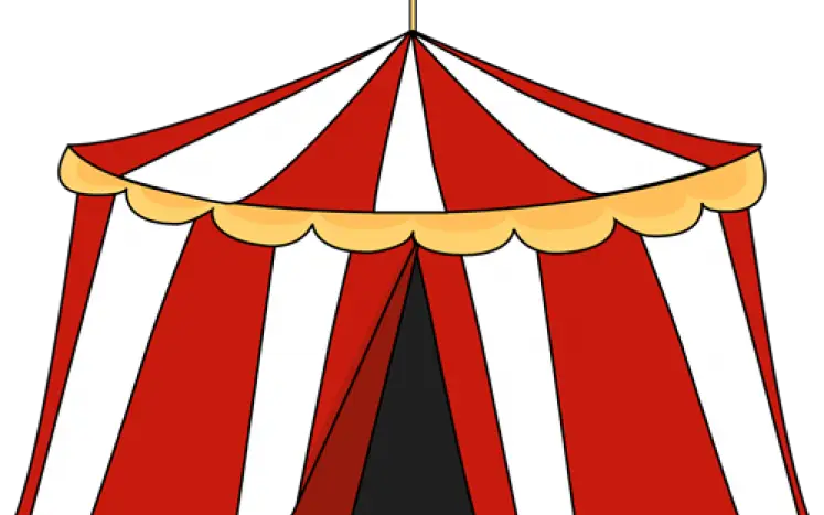 Red and White Circus Tent