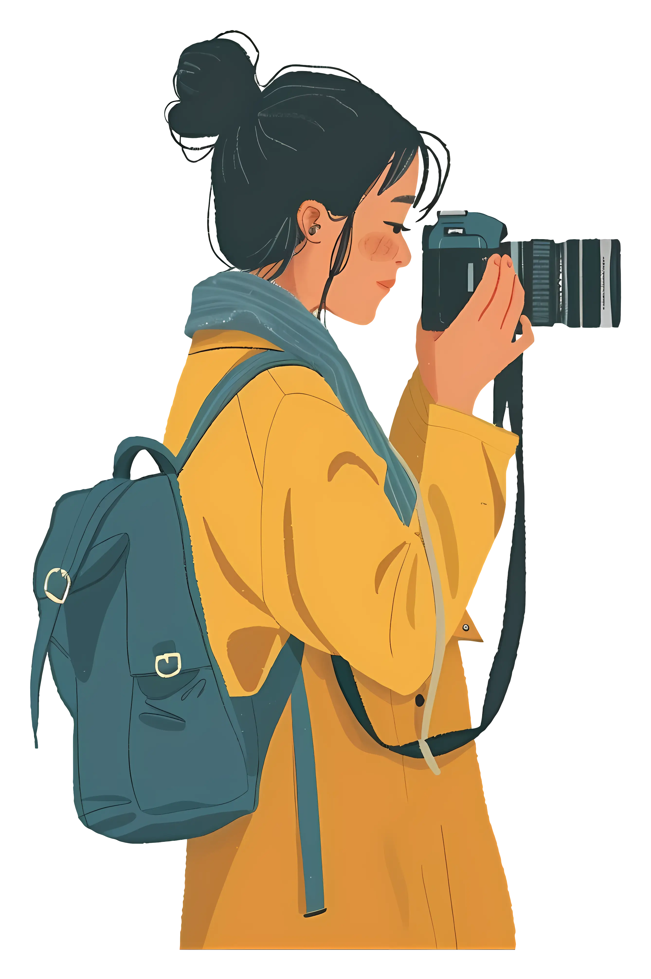 Illustration of a Female Photographer