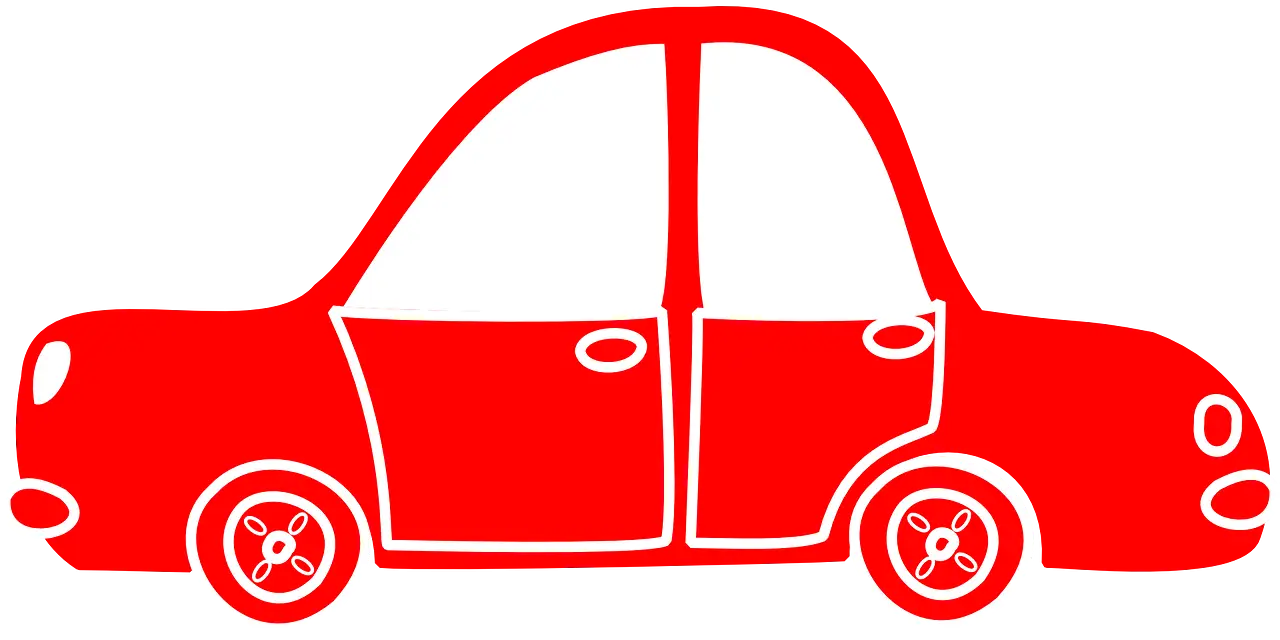 Simple Red Car Illustration