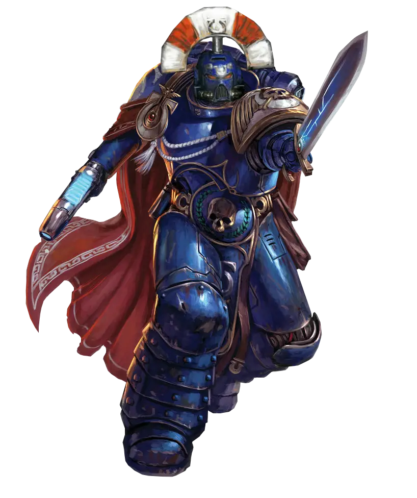 Fantasy Warrior in Blue Armor