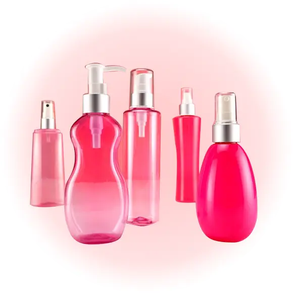 Pink Cosmetic Bottles