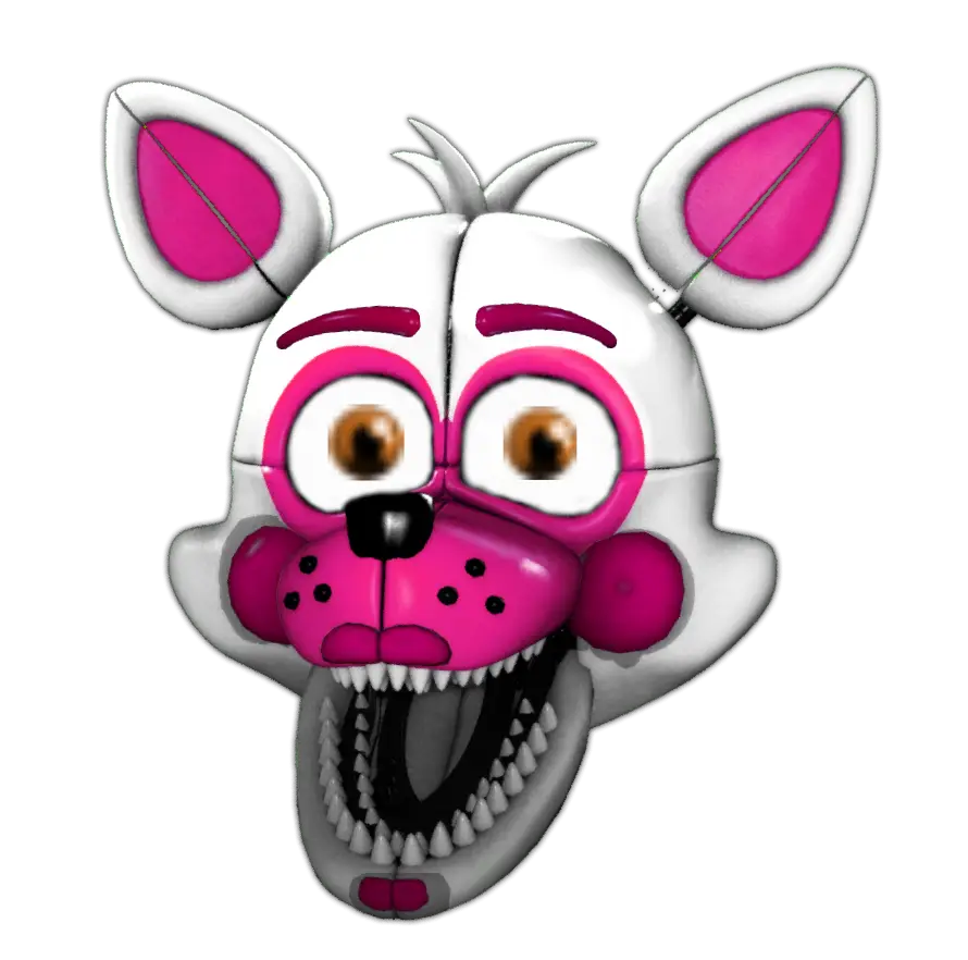 Pink and White Animatronic Head