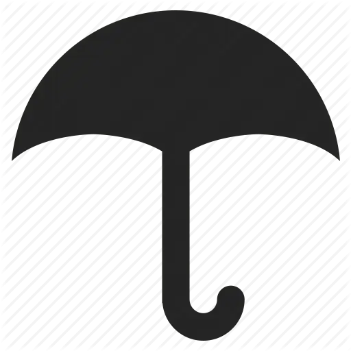 Black Umbrella Icon for Rainy Days