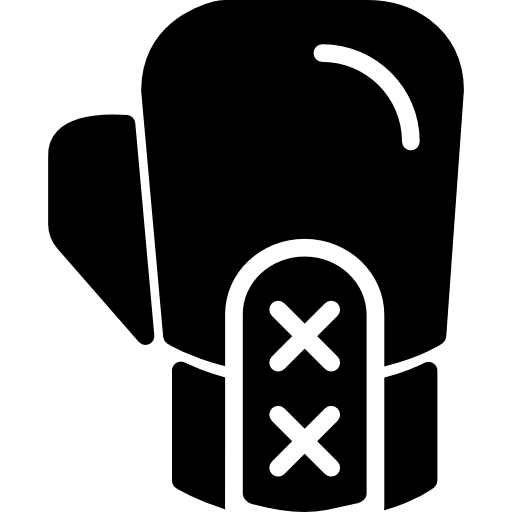 Black Boxing Glove Icon