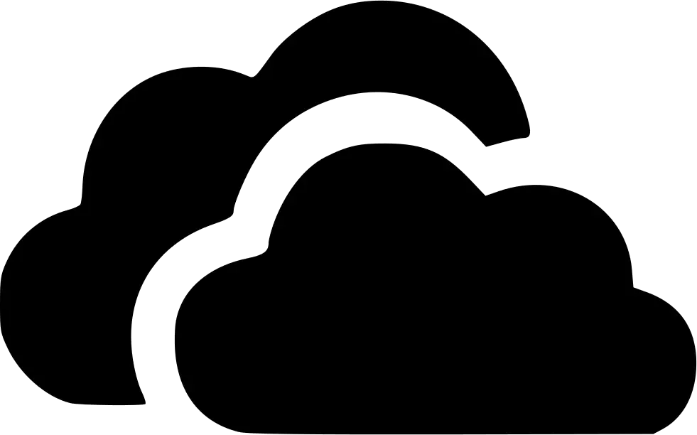 Black Cloud Silhouette Icon for Weather Symbols