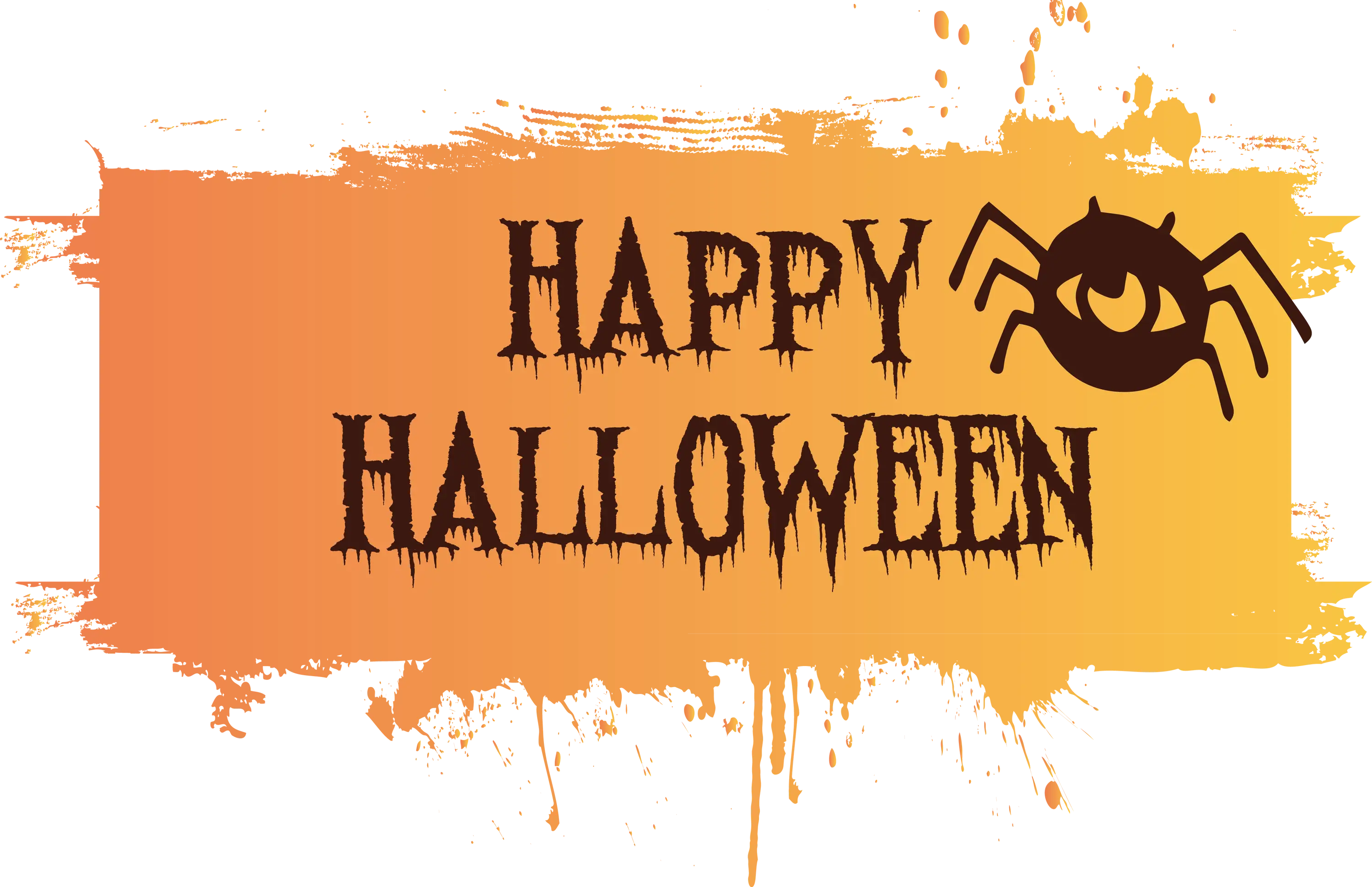Happy Halloween Spider Illustration