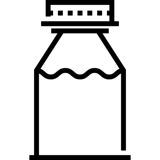 Bottle Outline Illustration in Minimalist Style