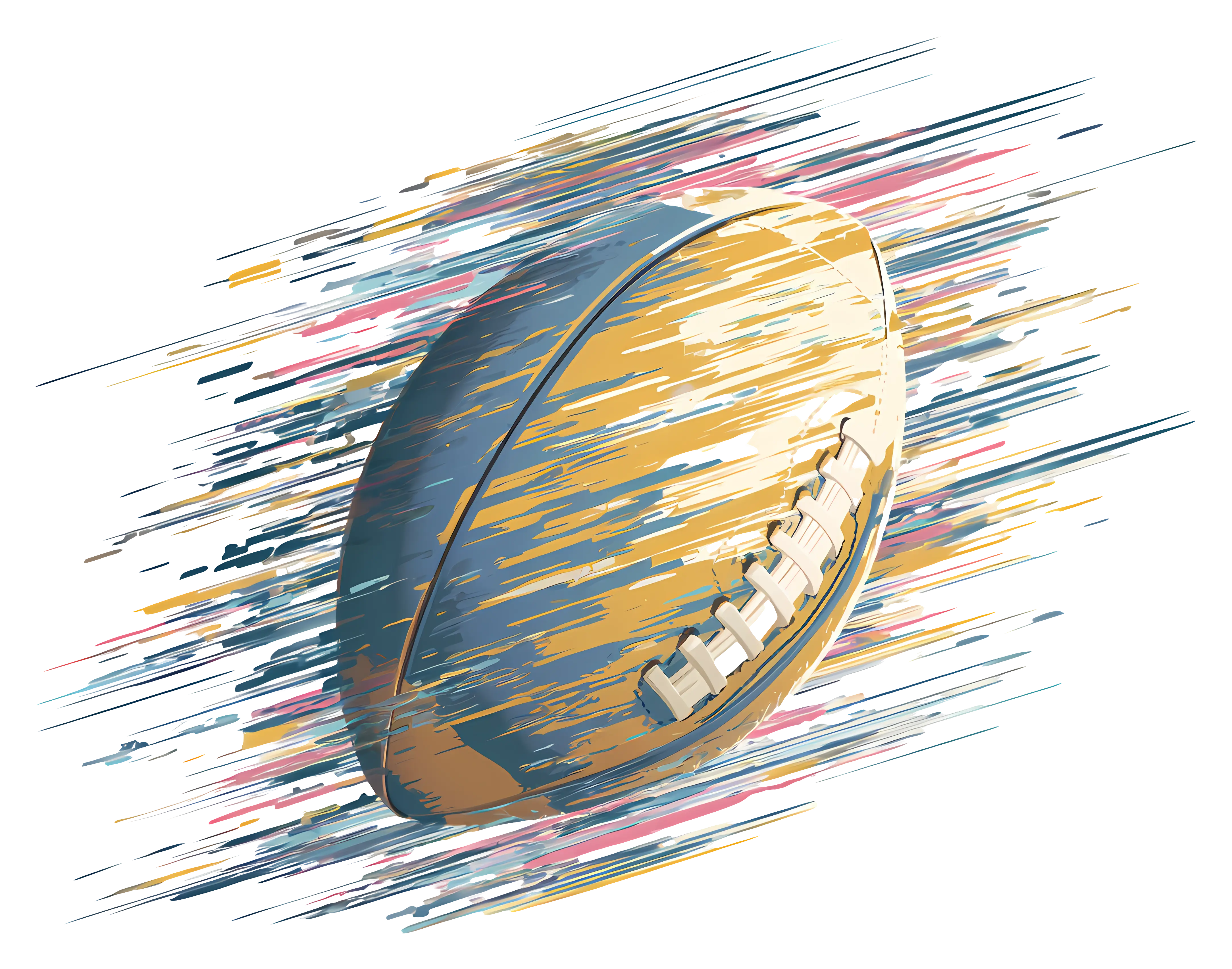 Dynamic Rugby Ball in Motion