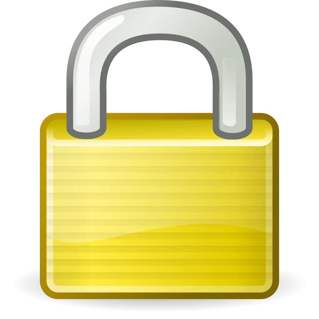 Golden Lock for Security Concept